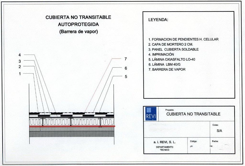 Dibujo cubierta no transitable