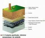 detalle cubierta ajardinada