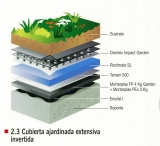 detalle cubierta ajardinada